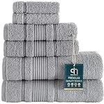 Qute Home 6-Piece Bath Towels Set, 