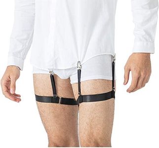 Men's Shirt Stays for Shirt Tucking, Shirt Garter and holder Securing Shirt Position for Men, shirt holder Black