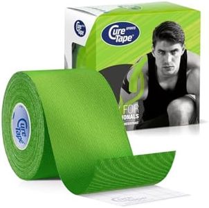 CureTape® Sports Kinesiology Tape | 30% Stronger Adhesion for Extreme Conditions | Waterproof K Tape | Quick Dry Viscose | Uncut Physio & Sports Injury Muscle Tape for Shoulder, Knee, Ankle | Lime