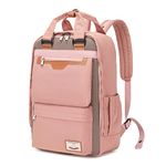 Myhozee Backpack Womens, 15.6 Inch Laptop Rucksack Computer Backpack Handbag School Bag for Travel/Business/College/Women/Men/Ladies - Pink