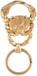 COPPERTIST.WU Crab Snap Keychain Brass Key Chain Quick Release Clip w Keyring Novelty Gifts for Men Women Car Key Decor, Brass