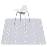 Vicloon Easy Cleaning Splash Mat, 52" Highchair Splash Mat, Baby Splat Floor Mat, Washable Spill Mat, Waterproof Messy Mat, Highchair Weaning Mat for Under High Chair/Arts/Crafts