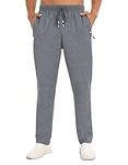 YUTYTH Tracksuit Bottoms Men, Cosy Breathable Men's Joggers with Zip Pocket and Elasticated Waist, Cotton Trousers for Men for Daily Wear and Gym Running Grey