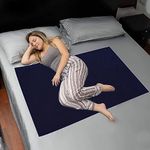 ADBENI HOME Terry Cortridge Cotton Waterproof Incontinence Bed Pad, 36x54 Inch Navy Blue, Ecofriendly, Non Slip Protector, Leak Proof & Stain Free, Washable Multi Purpose Utility Sheet