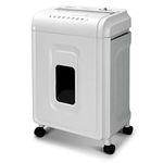 Aurora High-Security 8-Sheet Micro-Cut Paper, CD/DVD and Credit Card Shredder, White/Gray