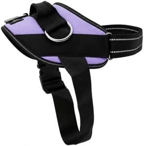 ShawnCo Essential Dog Harness, No-Pull Pet Vest with 3 Leash Clips, No Choke, Reflective, Adjustable and Padded, for Easy Walking and Training for Small, Medium and Large Dogs (ICY Lilac, XL)