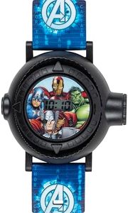 Marvel Avengers Kids Digital Projection Watch with 10 Image Projector, Comfortable Strap, and Durable Design - Fun and Interactive Timepiece for Boys, Perfect for Young Avengers Fans