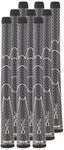 Winn Dri-Tac Oversize (+1/8) Dark Gray - 9 Piece Golf Grip Bundle