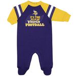 NFL Minnesota Vikings Team Sleep And Play Footies, purple/gold Minnesota Vikings, 3-6 Months