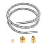 1/4" Pilot Burner Tube Assembly Parts, 24" Stainless Steel Flexible Hose with 7/16”-24UNS Fittings Replacement for Whirlpool Water Heater 00112330 Gas Fryer Pilot Flame Kits