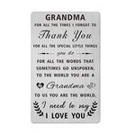 Grandma Birthday Gifts, Grandm Gifts from Grandchildren, I Love You Grandmother, Thoughtful Birthday Anniversary Wallet Card Presents for Grandmom