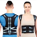 Back Brace Posture Corrector for Women and Men, Adjustable Full Back Support, Lumbar Back Posture Corrector Back Pain Relief, Scoliosis, Hunchback, Hump, Thoracic, Spine Corrector (X-M)