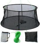 Drasry Fishing Net Trap for Bait Minnow Shrimp Crayfish Foldable Fish Crawdad Lobsters Cast Net Collapsible (27.5 * 32.7 in(70 * 83 CM))