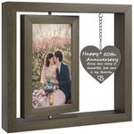 50th Wedding Anniversary Picture Frame Gifts Ideas for Him Her Couples, Gift for Boyfriend Girlfriend Parents Husband Wife Men Women