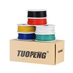 TUOFENG 18AWG PVC Electrical Wire Kit- 6 Different Colored 5 Meter spools- 18 Gauge Stranded Wire- Tinned Copper Hookup Wire Kit for DIY