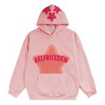 Aelfric Eden Womens Graphic Hoodies Pink Star Print Hoodie Unisex Oversized Hoodies Long Sleeve Pocket Pullover