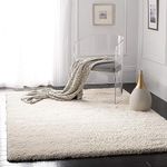 Irsha Carpets Extra Soft Luxury Area Rug Fluffy Carpet Living Room Shaggy Carpet 2-inch Thick Carpet (Ivory, 3x5 Feet)