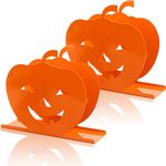 2 Pcs Halloween Napkin Holder for Table Metal Pumpkin Design Paper Napkin Holder Stand Decorative Tissue Dispenser Farmhouse Napkins Holder for Dinner Kitchen Restaurant Home Decor Bar