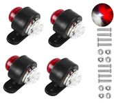 CISSIYOG 4 pack LED Side Marker Lights, 12-24V White Red Double Sided Warning Lamp, Truck Trailer Parking Light Clearance Lights