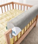 AEOCOO Bed Rail Bumpers for Toddlers, J-Shaped 3 Ft Kid Bed Bumpers, Gray
