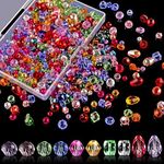 NIUBIER Crystal Beads, 600 Pcs Glas