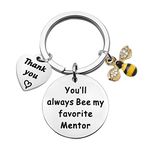 HOLLP Mentor Appreciation Gift You’ll Always BEE My Favorite Mentor Bee Keychain for Mentor Teacher Boss (Mentor Keychain)