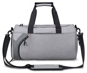 Sport Gym Bag for Women Men, Averrex Small Duffle Travel Bag with Show Compartment and Waterproof Wet Pockets, Weekend Overnight Holdall Bags Fitness Hospital for Sport Travel Training Journey (Grey)