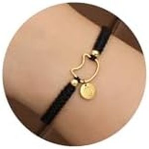 Nymerianoble Initial Bracelet for Teen Girls Handmade Braided Bracelets Birthday Gifts Cute Pendant Bracelets for Women Gold Letter Charm Bracelet Gifts for Women Friendship Bracelets