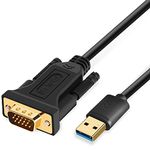 USB to VGA Adapter Cable 1.5M/5FT Compatible with Mac OS Windows 10/8/7, USB 3.0 to VGA Male 1080P Monitor Display Video Adapter/Converter Cord. (1.5M)