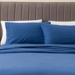 Super Soft Micro Fleece Sheet Set. Cozy, Warm, Durable, Smooth, Breathable Winter Sheets in Solid Colors. Christina Collection (King, Navy)