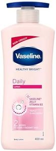 Vaseline Healthy Bright, Daily Brightening Daily Moisturizer, 400 ml, for Glowing Skin, with Vitamin B3, Visibly Radiant Skin in 2 Weeks, Lightweight, Non-sticky, Non-Oily Body Lotion, for Dry Skin