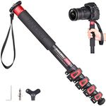 Lightweight Camera Monopod 67.1 inches 5-Section Flip Lock Video Monopod Portable Compact Travel Monopod for Canon Nikon Sony Mirrorless Telescopic DSLR Cell Phones Max. Load 15kg / 33lbs