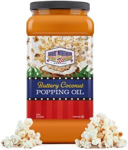 Butter Flavored Coconut Oil - 110oz Movie Theater Popcorn Oil for Popcorn Machine - Gluten and Trans Fat Free Popcorn Butter by Great Northern Popcorn