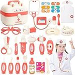 Fajiabao Doctor Kit Kids Toys for 3 4 5 Year Old Girl, 26 Pieces Dentist Kit Doctor Costume Role Play Set Pretend Play Medical Kit Dress Up for 3+ Year Old Girls Boys Toddler Educational Gift