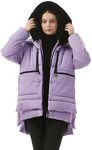 GIMECEN Women's Warm Winter Coat Waterproof Hooded Down Jacket Thicken Fleece Lined Parka With Removable Faux Fur Trim