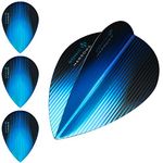 Harrows Sonic Dart Flights - 100 Micron - Pear - 10 Sets (30) (Aqua Blue)