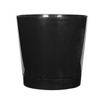 Novelty Mfg Co 10128 Full Depth Round Cylinder Pot, Black, 12-Inch