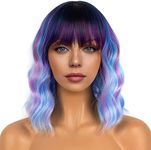 LANCAINI Colourful Short Bob Wigs w