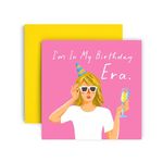 Huxters Funny Birthday Card for Her Friend Female - Birthday Cake Champagne - Card for Mum Sister Auntie Daughter In law 14.8cm