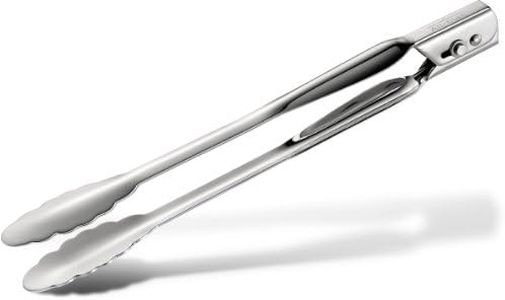 All-Clad T112 Stainless Steel 12-Inch Locking Tongs Kitchen Tool, 12-Inch, Silver