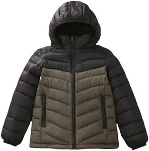 EIGIOO Boys Girls Toddlers Lightweight Hooded Puffer Jacket Kids Winter Coat Warm Comfy Outerwear