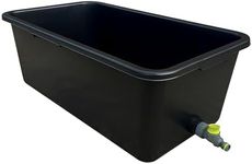 Dog Bath Tub 90L With Drain Plug - Large Rectangular Plastic Pet Bath Container With Quick Connect Valve for Easy Water Drainage - Durable Wash Tub For Dogs, Grooming, Cleaning and Outdoor Use