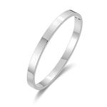 Philip Jones Stainless Steel Polished Bangle (7 Inch)