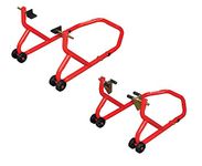 BIKE IT BikeTek Front Rear Paddock Stand Set Series 3 Red