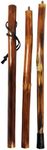 SE 3 Piece 55" Detachable Wood Walking/Hiking Stick - Asian Bianbai with Metal Tip, Reinforced Rubber Tip, and Water-Resistant Travel Pouch - Portable and Durable for Outdoor Adventures