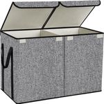 YOLOXO Toy Box Chest, Collapsible Sturdy Storage Bins with Lids, Extra Large Kids Toy Storage Organizer Boxes Bins Baskets for Kids, Boys, Girls, Nursery Room (Grey)