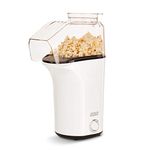 DASH Hot Air Popcorn Popper Maker with Measuring Cup to Portion Popping Corn Kernels + Melt Butter, 16 Cups - White