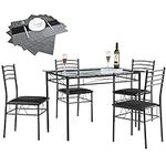 VECELO Dining Table with 4 Chairs [