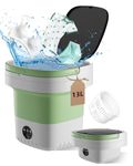 Portable Washing Machine, 13L Large Capacity Laundry Washer Cleaning for Underwear, Baby Clothes, Shirts,Small Delicates.Foldable Mini Washer and Dryer Combo for Apartment,Hotel,Camp,RV,Travel(Green)