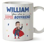 MUGFFINS Personalised Mug for Boyfriend - in English - You are Super! - Funny Custom Gift - Ceramic 11oz Mug